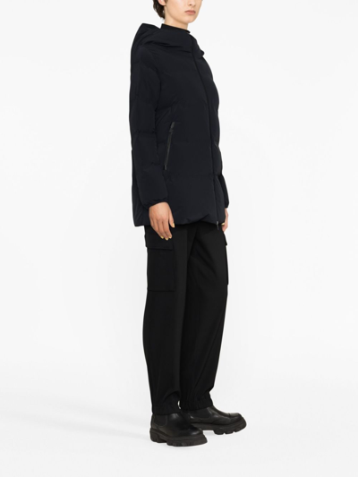 Herno Hooded Padded Coat In Black