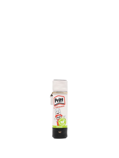 Anya Hindmarch Pritt Stick Leather Pencil Case In White