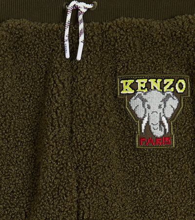 Shop Kenzo Fleece Sweatpants In Beige