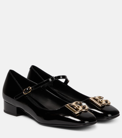 Shop Dolce & Gabbana Dg Patent Leather Mary Jane Pumps In Black