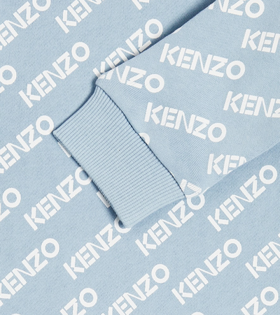 Shop Kenzo Baby Cotton-blend Sweatshirt In Blue
