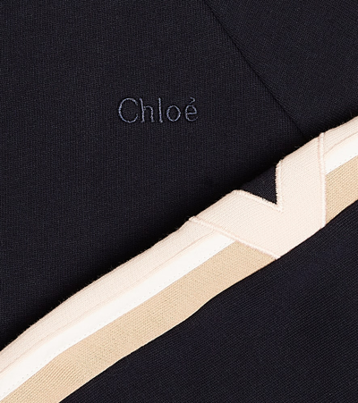 Chloé Fleece Hoodie In Blue