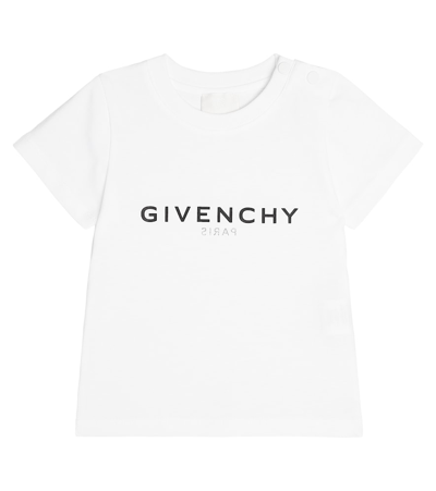 Shop Givenchy Baby Logo Cotton Jersey T-shirt In White