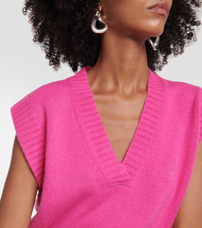 Shop Jardin Des Orangers V-neck Cashmere Sweater Vest In Pink
