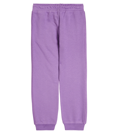 Shop Marc Jacobs Logo Cotton-blend Sweatpants In Purple