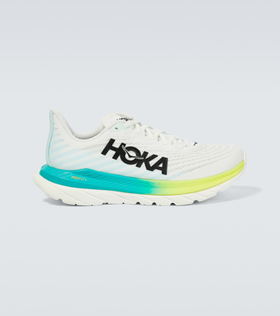 Shop Hoka One One Mach 5 Wide Running Shoes In White