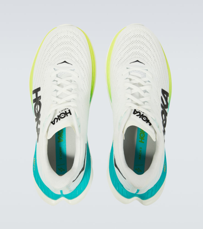 Shop Hoka One One Mach 5 Wide Running Shoes In White