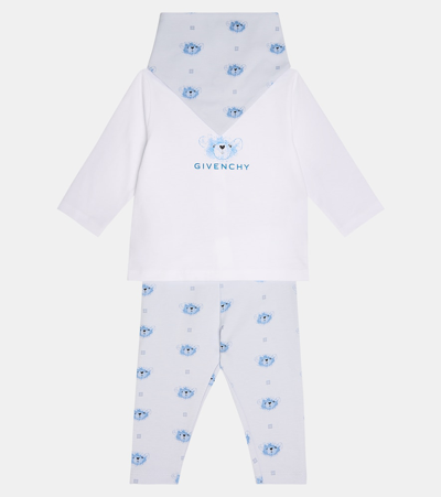 Shop Givenchy Baby T-shirt, Leggings, And Bib Set In Multicoloured