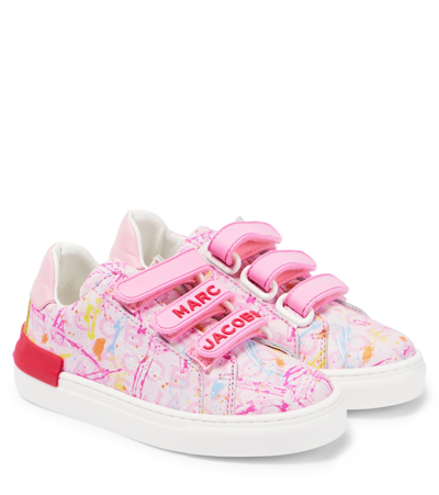 Shop Marc Jacobs Printed Leather Sneakers In Pink
