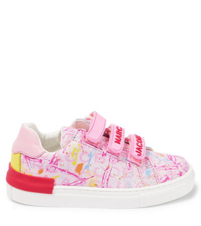 Shop Marc Jacobs Printed Leather Sneakers In Pink