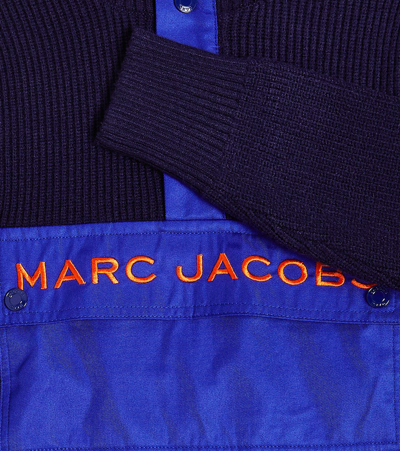 Shop Marc Jacobs Ribbed-knit Sweater In Blue