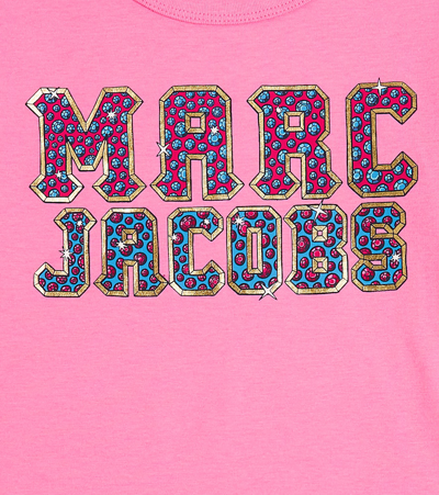 Shop Marc Jacobs Logo Cotton Jersey Top In Pink