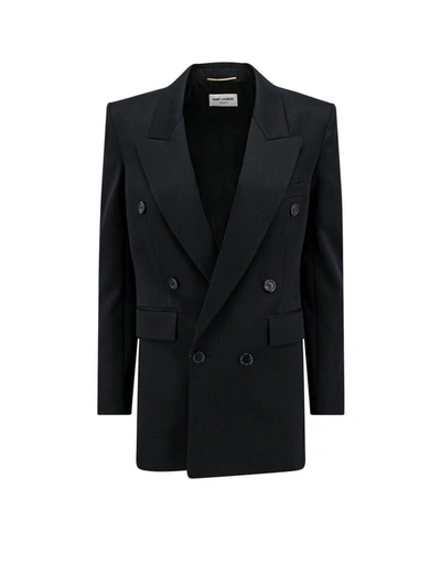 Shop Saint Laurent Blazer In Black