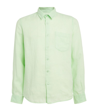 Shop Vilebrequin Linen Shirt In Green