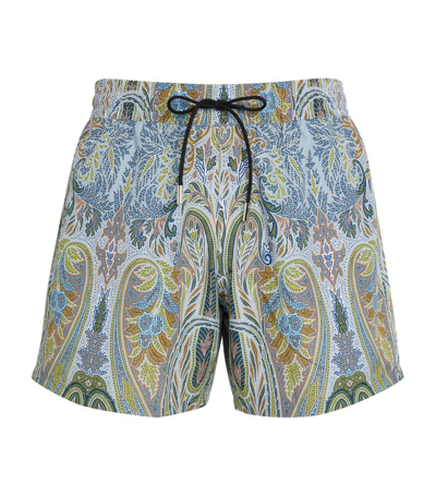 Shop Etro Paisley Print Swim Shorts In Multi