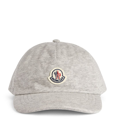 Shop Moncler Cotton-jersey Baseball Cap In Grey