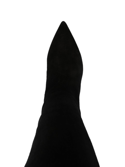 Paris Texas Pointed-toe 60mm Leather Boots In Black