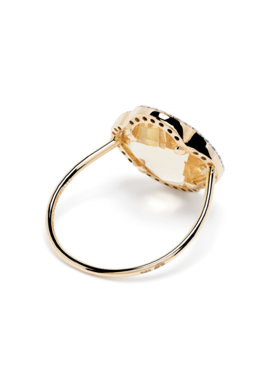 Shop Morganne Bello 18kt Yellow Gold Victoria Citrine Diamond Ring