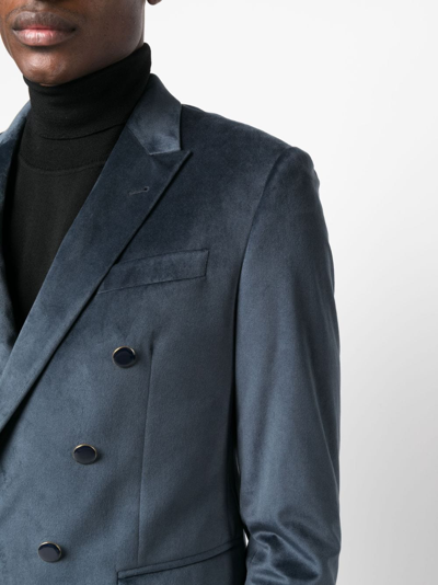 丝绒双排扣西装夹克