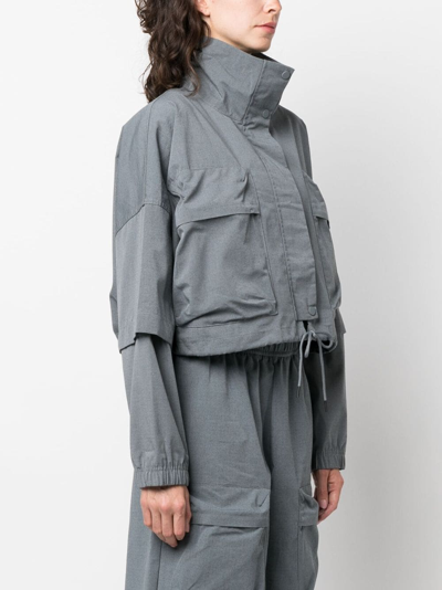 Nike Ripstop Detachable-sleeve Jacket In Blue