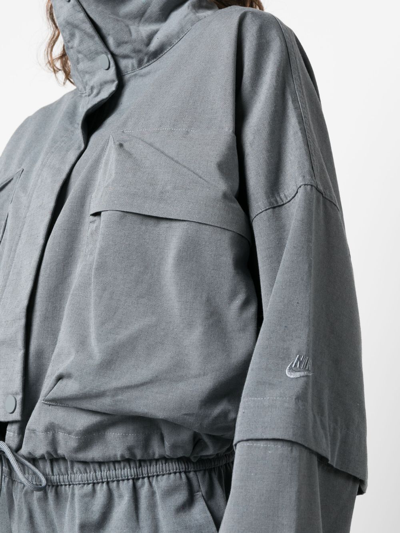 Nike Ripstop Detachable-sleeve Jacket In Blue