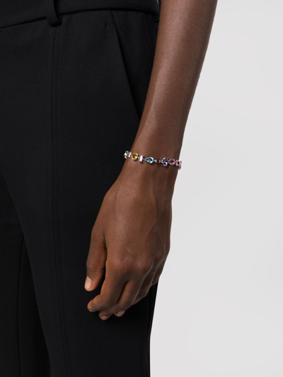 Shop Swarovski Gema Mixed-crystals Bracelet In Silver