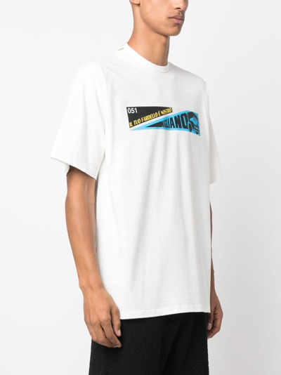 Shop Magliano Graphic-print Cotton T-shirt In White