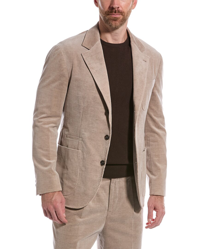 Shop Brunello Cucinelli 2pc Pleated Front Cashmere-blend Suit