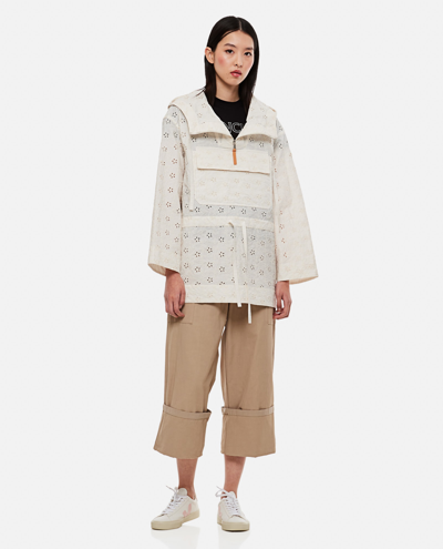 Shop Moncler Genius Asnen Cape In White