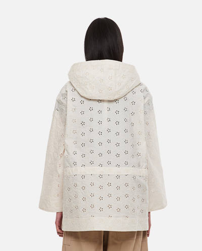 Shop Moncler Genius Asnen Cape In White