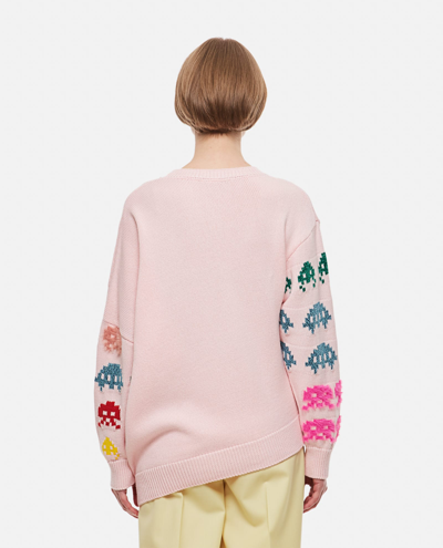 Shop Stella Mccartney Game On Wool Jumper In Pink