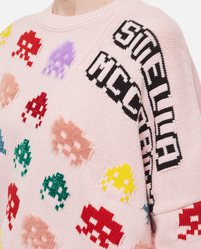 Shop Stella Mccartney Game On Wool Jumper In Pink
