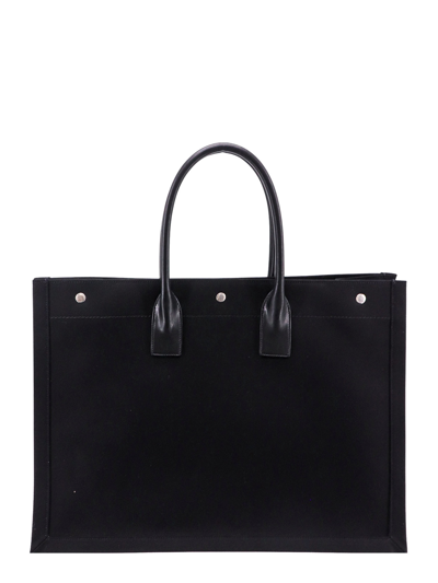 Shop Saint Laurent Rive Gauche Shoulder Bag In Black