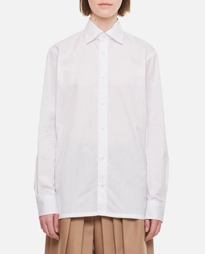 Shop Setchu Cotton Shirt In White
