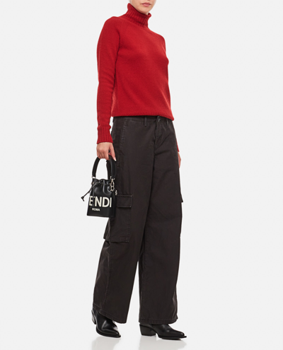 Drumohr Lamswool Turtleneck Sweater In Red