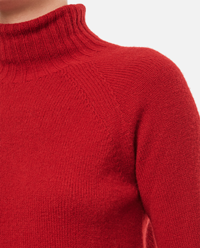 Drumohr Lamswool Turtleneck Sweater In Red