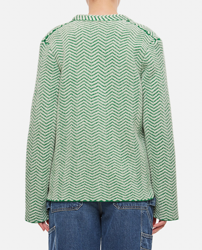 Shop Barrie Cashmere Cardigan Jacket In Green
