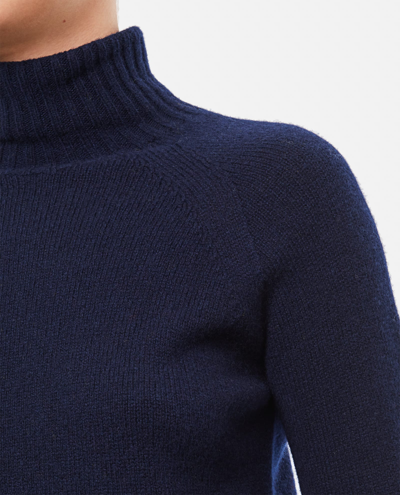 Shop Drumohr Lamswool Turtleneck Sweater In Blue