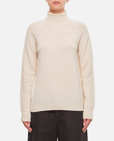 Drumohr Woman Turtleneck Cream Size Xl Lambswool In White