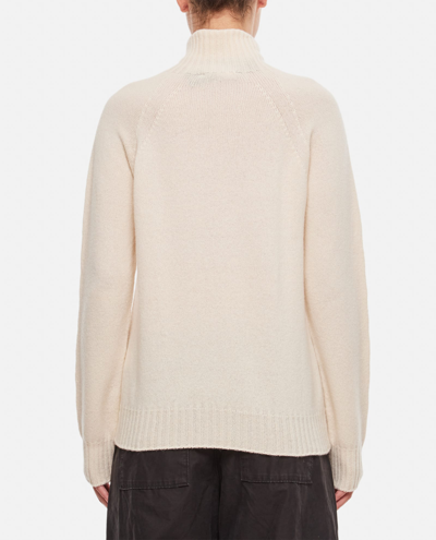 Shop Drumohr Lamswool Turtleneck Sweater In White