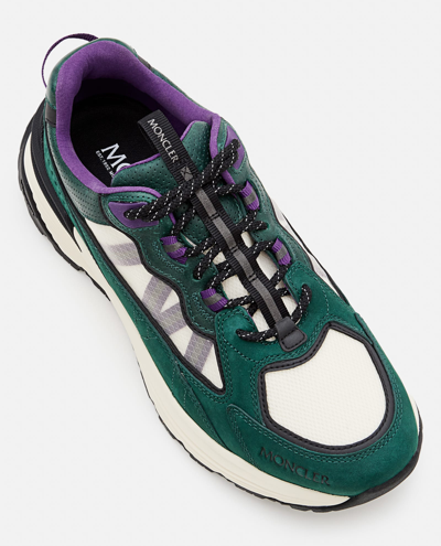 Shop Moncler Lite Runner Low Top Sneakers In Green