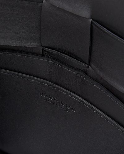 Shop Bottega Veneta Small Cassette Leather Shoulder Bag In Black
