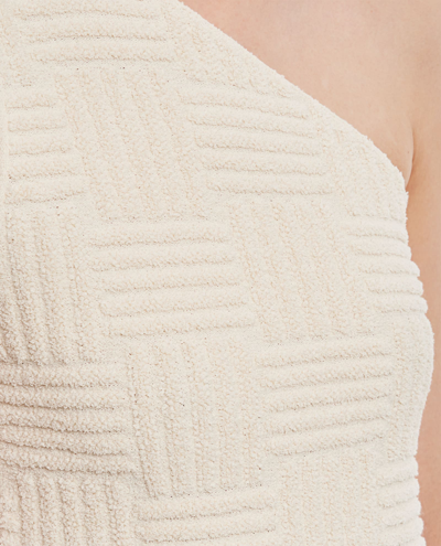 Bottega Veneta One-shoulder Terry Minidress In Beige
