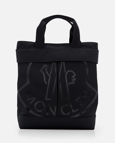 Shop Moncler Small Tote Bag In Black