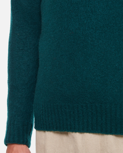 Shop Drumohr Crewneck Wool Sweater In Green