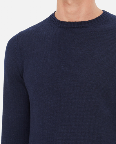 Shop Drumohr Crewneck Cashemere Sweater In Blue