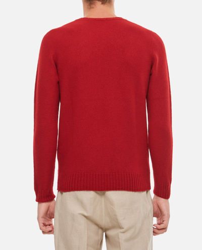 Drumohr Crewneck Wool Sweater In Red