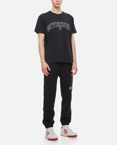 Shop Givenchy Classic Fit College Embroidery T- Shirt In Black
