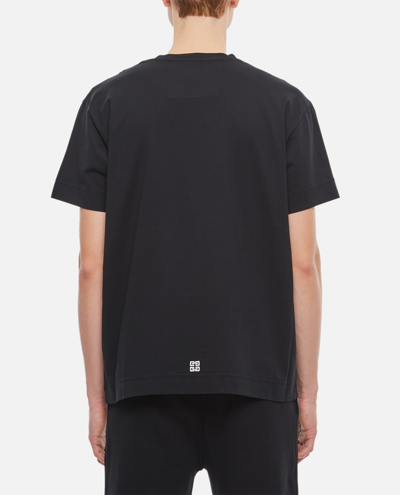 Givenchy Logo-embroidered Cotton T-shirt In Black