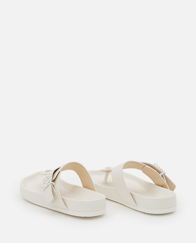 Shop Loewe 35mm  Comfort Leather Sandals In White